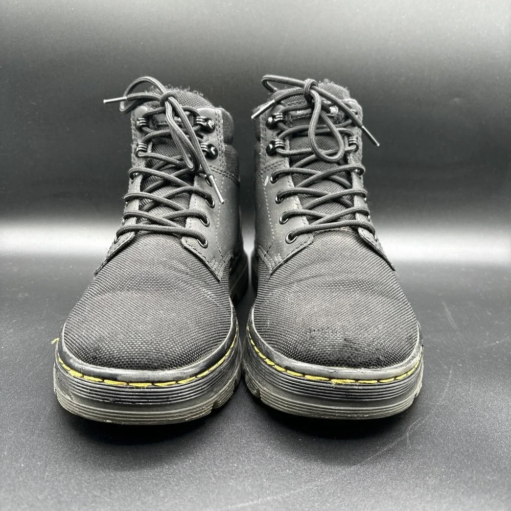 Dr Martens‎ Rakim Boots Men's 8 Black Canvas Lace Up Combat Casual